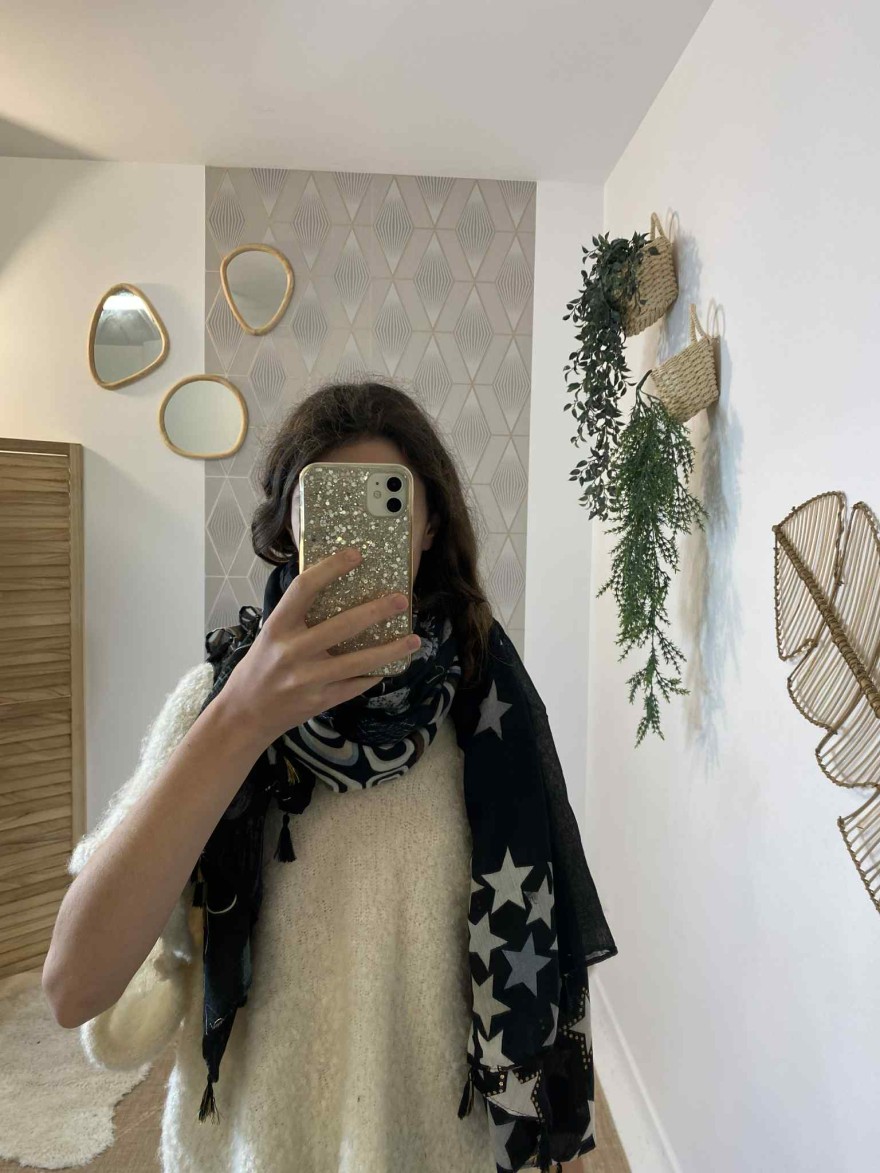 Cheich Patchwork Hiver motifs géométriques et étoiles | Marina & Paloma