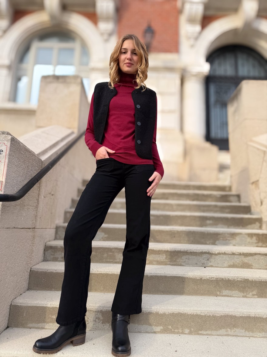 Pull Col Roulé Kilky Bordeaux | Marina & Paloma