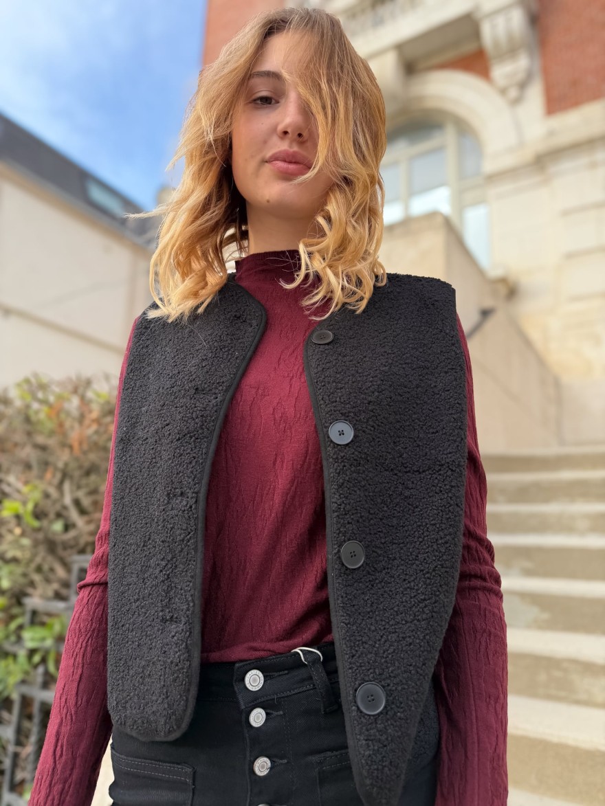 Sous Pull Col Cheminée Bordeaux | Marina & Paloma