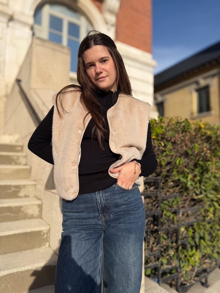 Sous Pull Kilky – Maille Noire Mock Neck Ajustée | Marina & Paloma