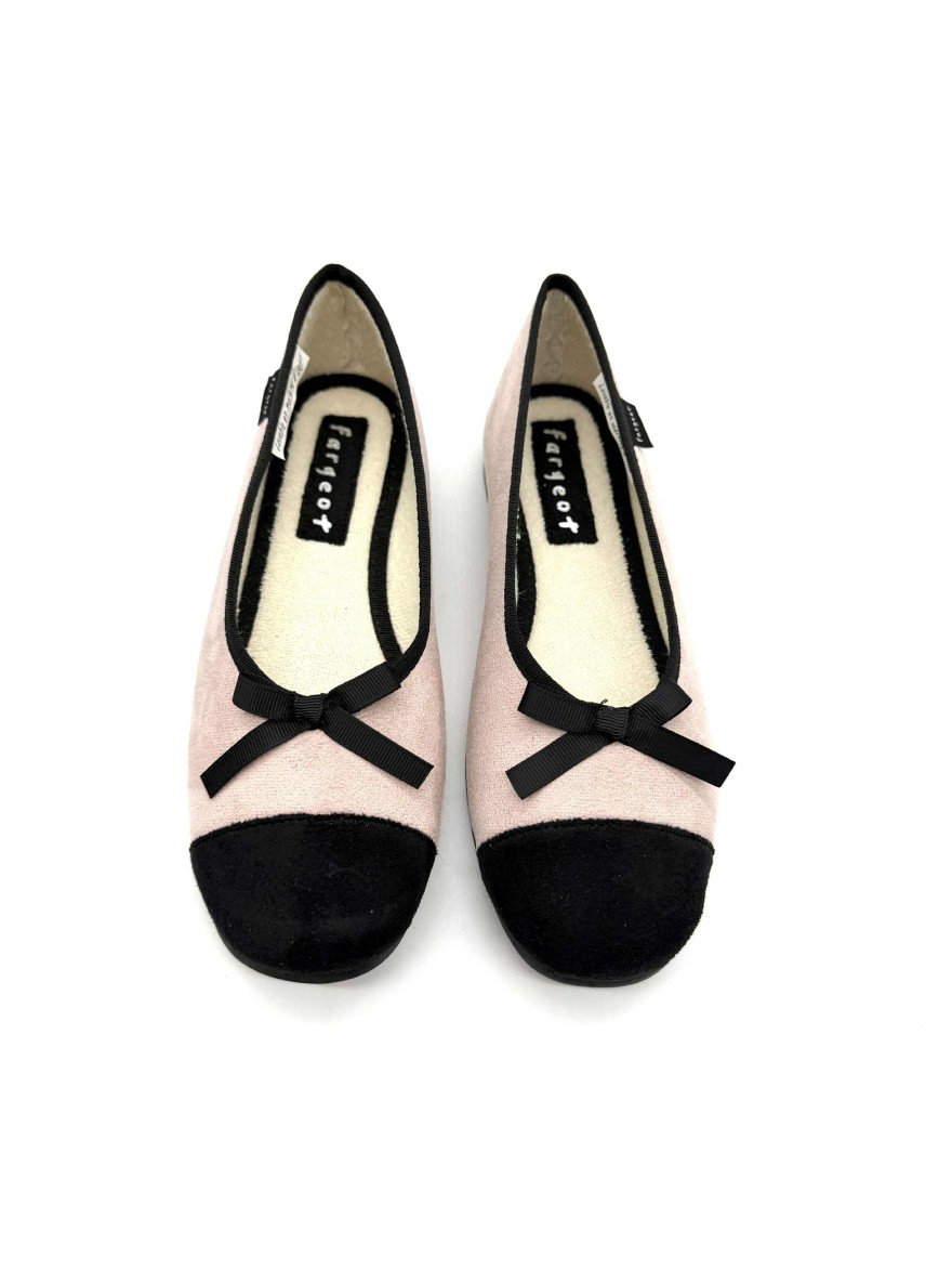Chausson Fargeot Natif Ballerine Rose & Noir | Marina & Paloma