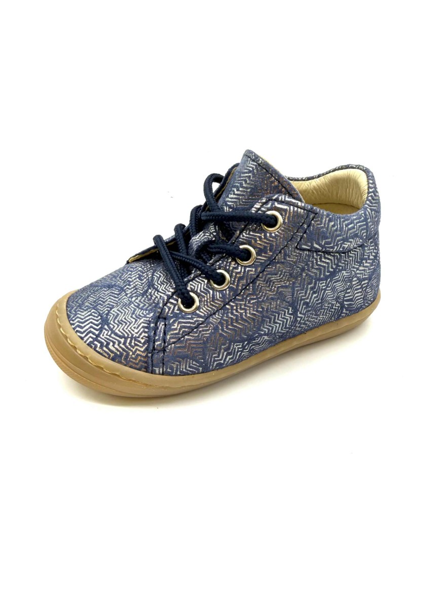 Bottillon Bellamy Princesse Bleu Foncé | Baskets Montantes Graphiques Enfant