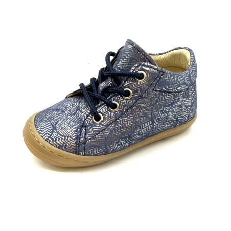 Bottillon Bellamy Princesse Bleu Foncé | Baskets Montantes Graphiques Enfant