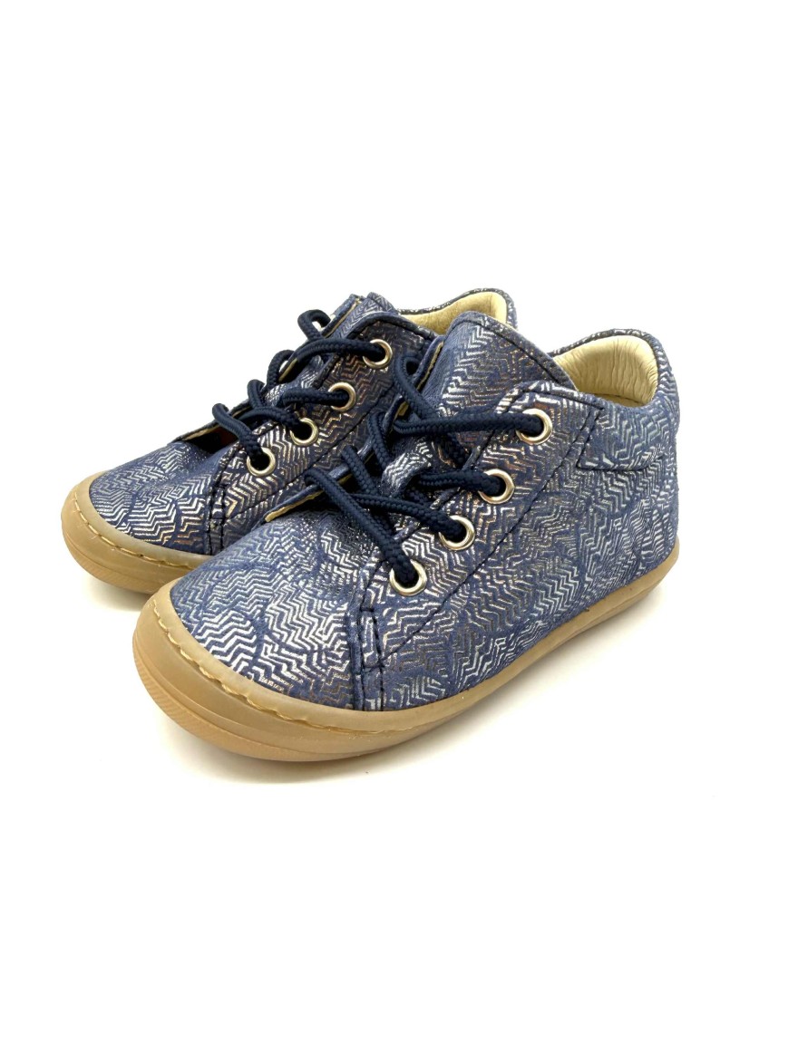 Bottillon Bellamy Princesse Bleu Foncé | Baskets Montantes Graphiques Enfant