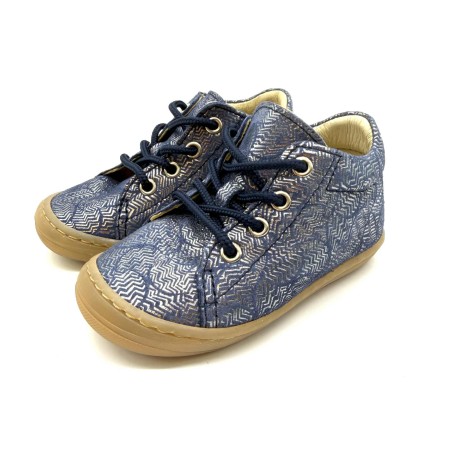 Bottillon Bellamy Princesse Bleu Foncé | Baskets Montantes Graphiques Enfant