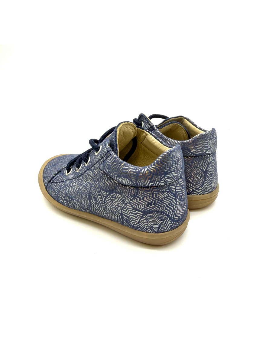 Bottillon Bellamy Princesse Bleu Foncé | Baskets Montantes Graphiques Enfant