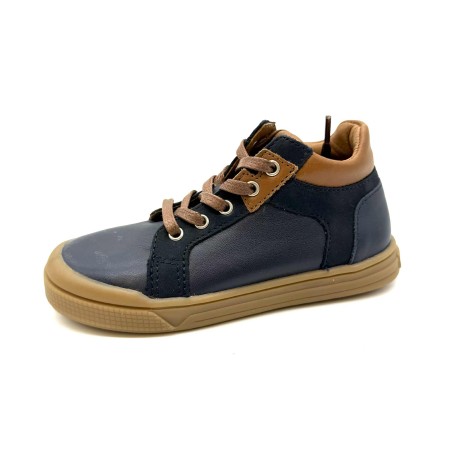 Bellamy Lucky Garçon | Baskets Montantes Bleu Marine & Marron