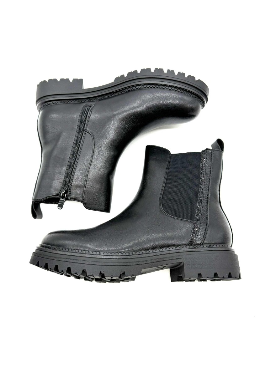 Bottine Hiver Lady Glory | Noir Mat à Talon Bloc | Urbain et Confortable