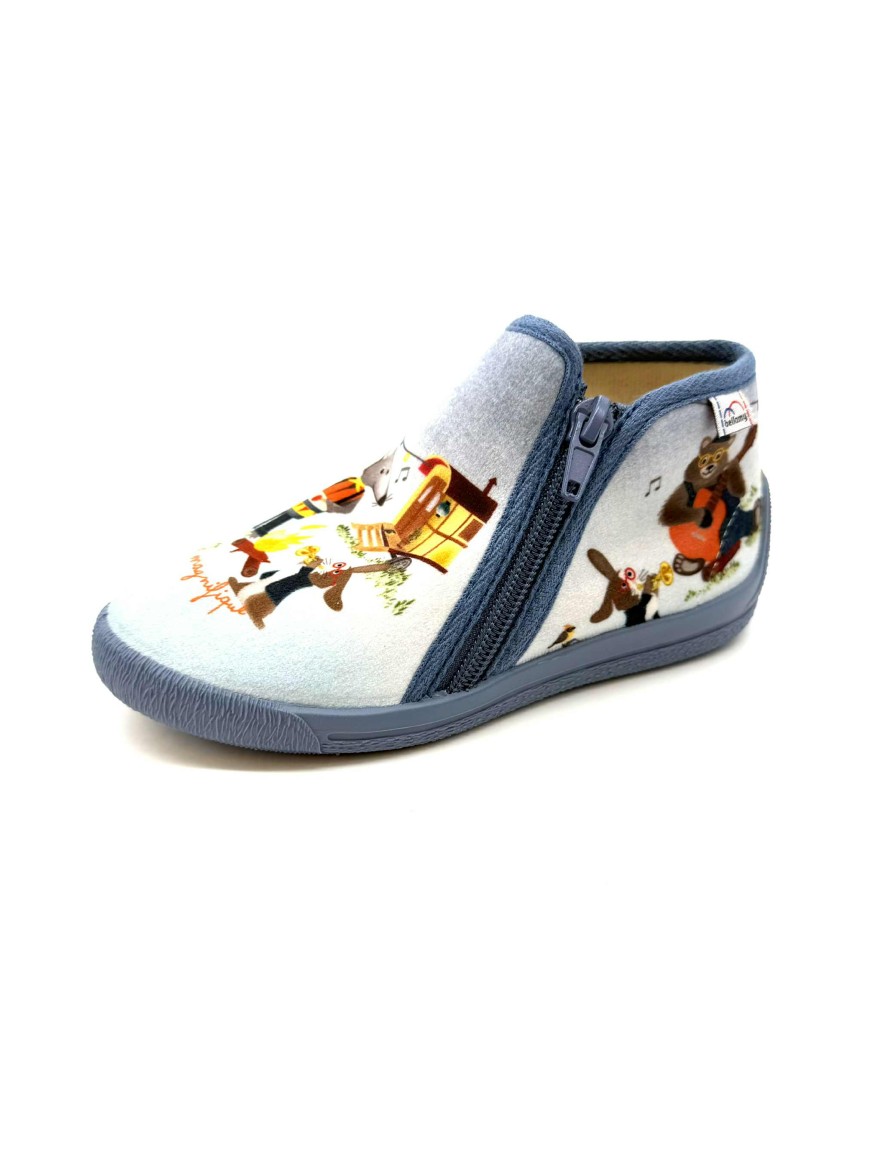 Chausson Bellamy Pong Garçon | Ours Musicien & Souris | Marina & Paloma