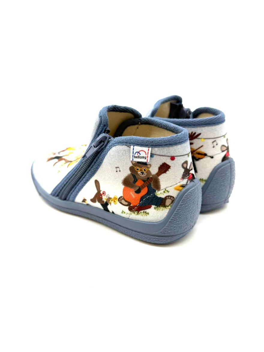 Chausson Bellamy Pong Garçon | Ours Musicien & Souris | Marina & Paloma