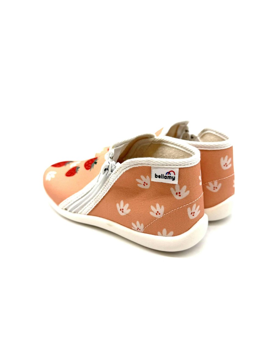 Chausson Bellamy Taupe Fille | Fraises & Lapins | Marina & Paloma