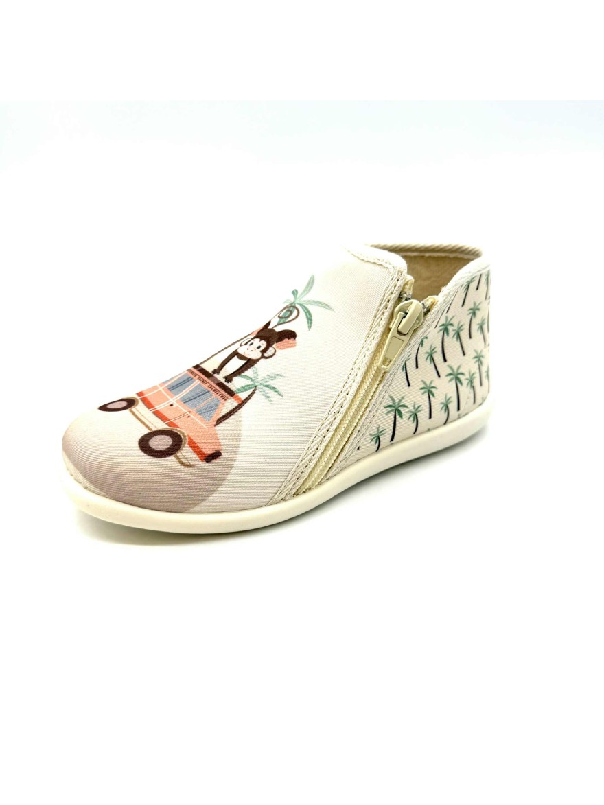 Chausson Bellamy Pong Garçon | Singe & Jungle Tropicale | Marina & Paloma