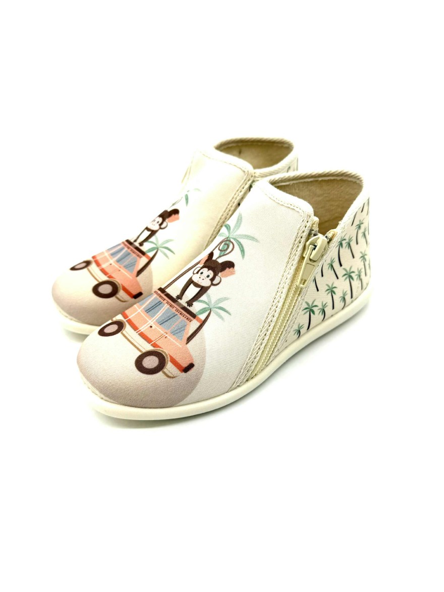 Chausson Bellamy Pong Garçon | Singe & Jungle Tropicale | Marina & Paloma