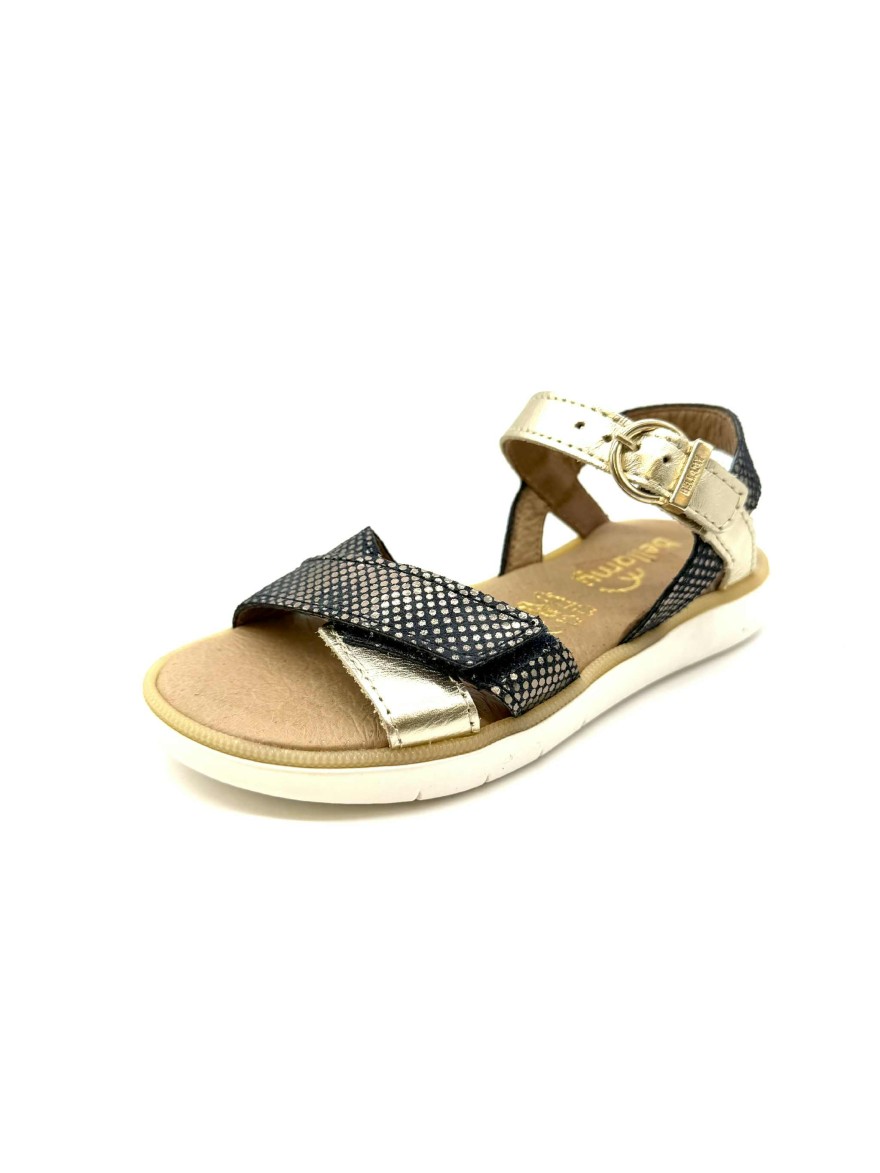 Nu pied fille Bellamy Cuvac doré et noir | Marina & Paloma