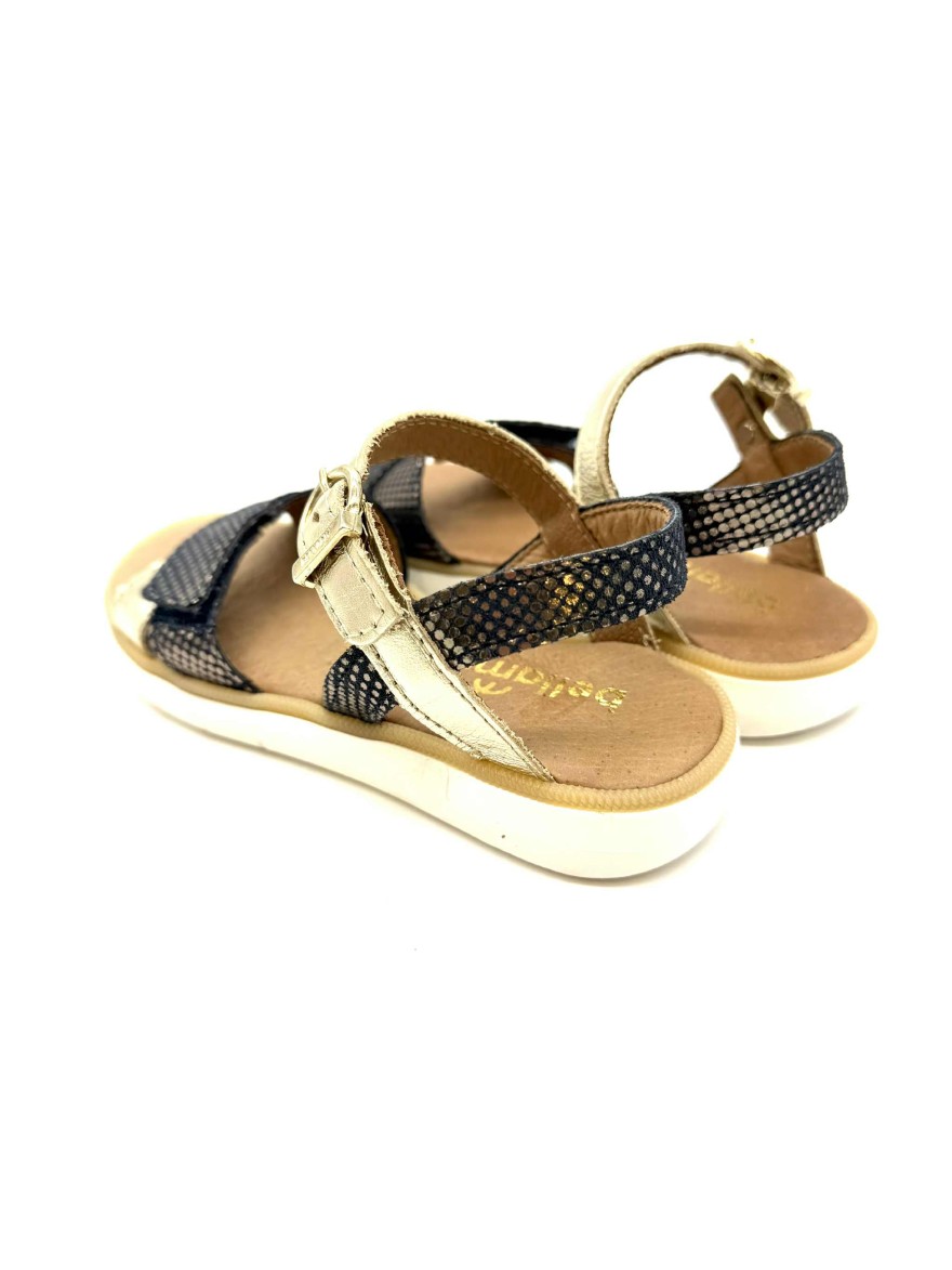 Nu pied fille Bellamy Cuvac doré et noir | Marina & Paloma