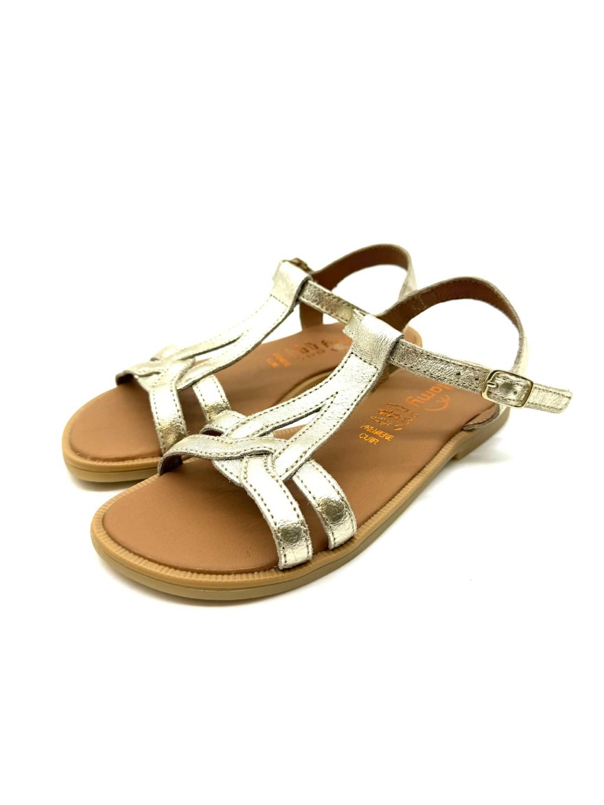 Nu pied fille Bellamy Jilou argent tressé | Marina & Paloma