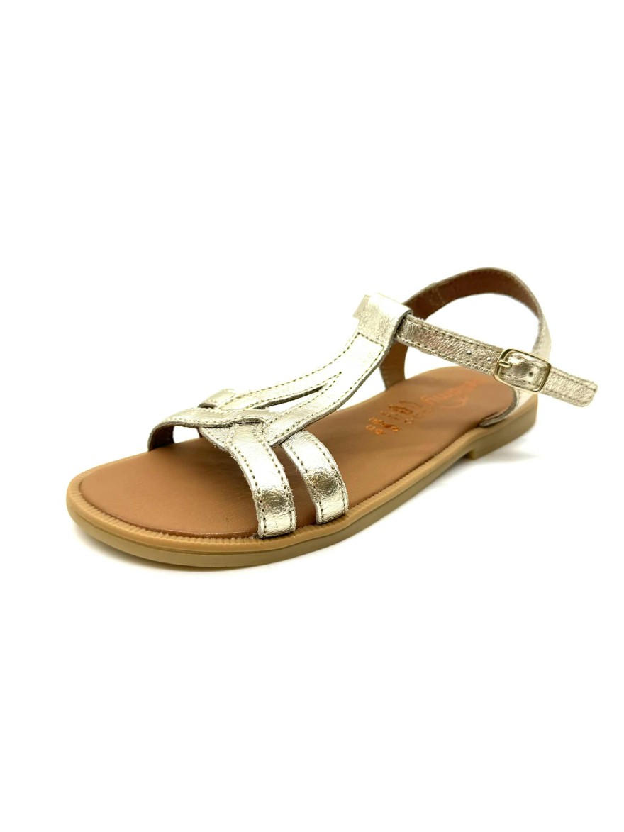 Nu pied fille Bellamy Jilou argent tressé | Marina & Paloma