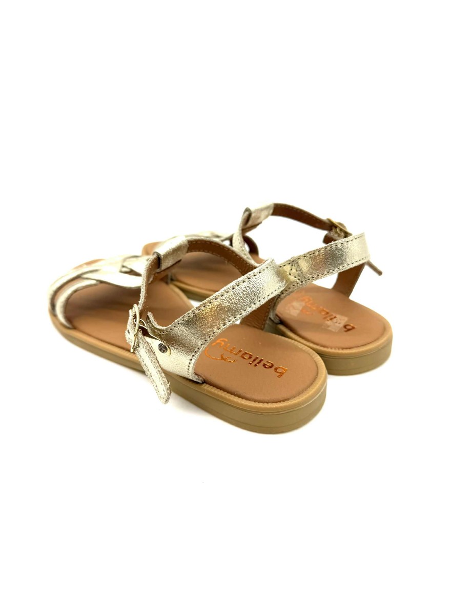 Nu pied fille Bellamy Jilou argent tressé | Marina & Paloma