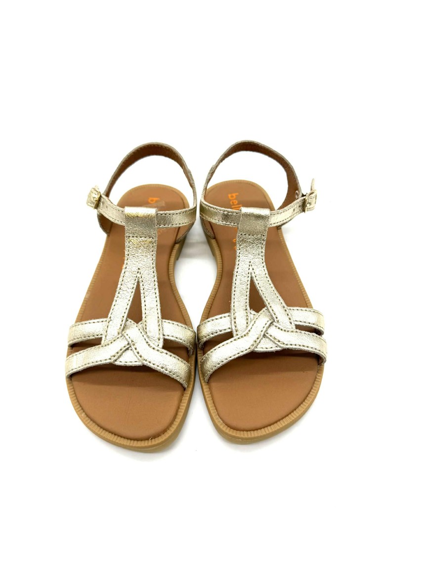Nu pied fille Bellamy Jilou argent tressé | Marina & Paloma