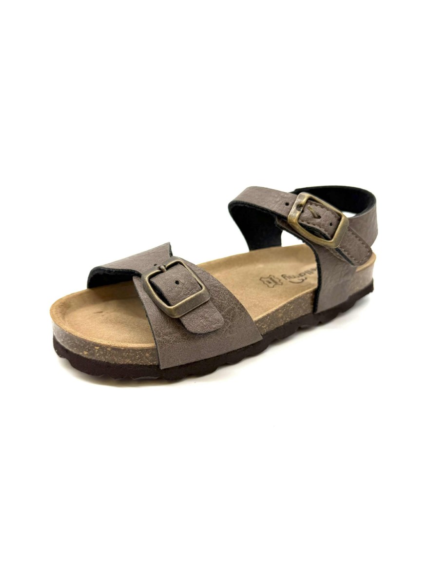 Nu Pied Bellamy SUN garçon : sandales cuir brunes | Marina & Paloma
