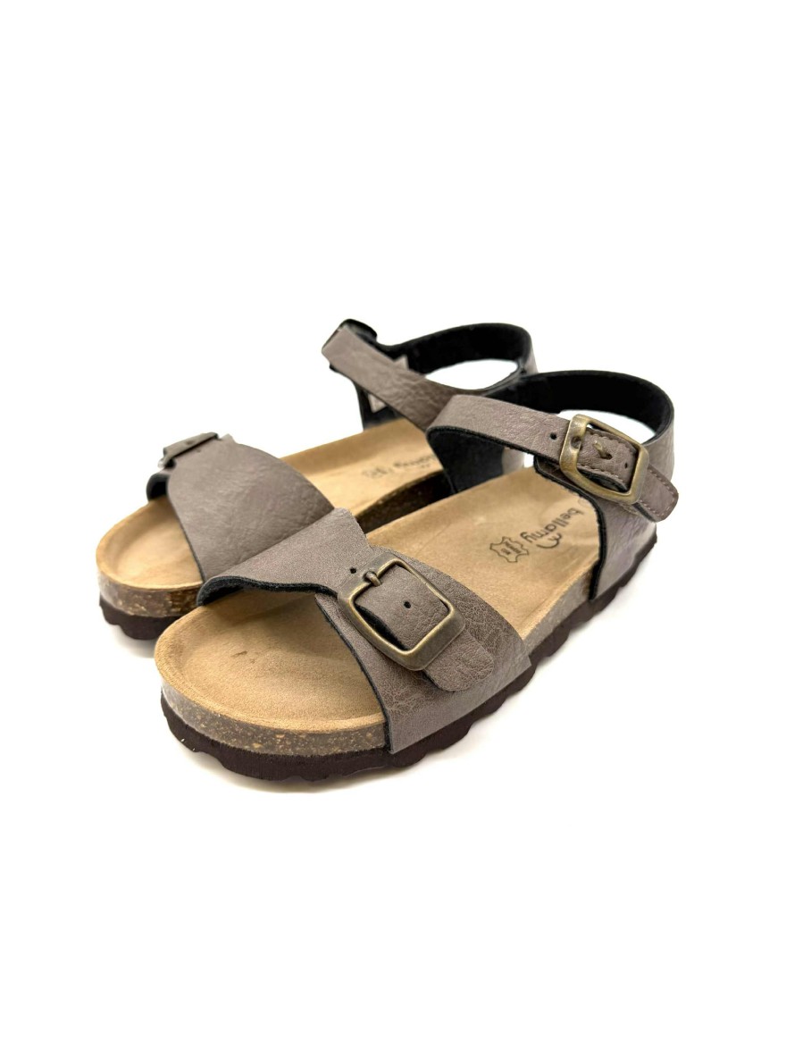 Nu Pied Bellamy SUN garçon : sandales cuir brunes | Marina & Paloma
