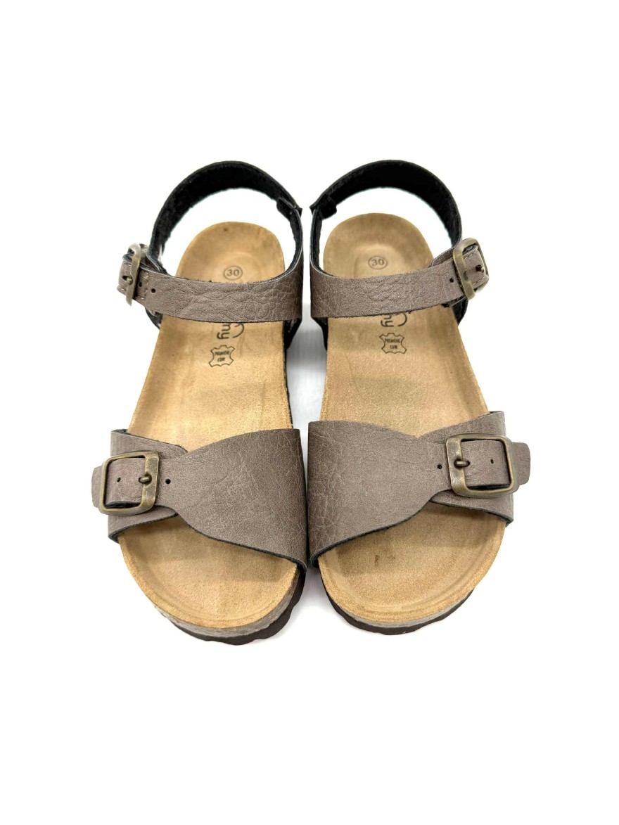 Nu Pied Bellamy SUN garçon : sandales cuir brunes | Marina & Paloma