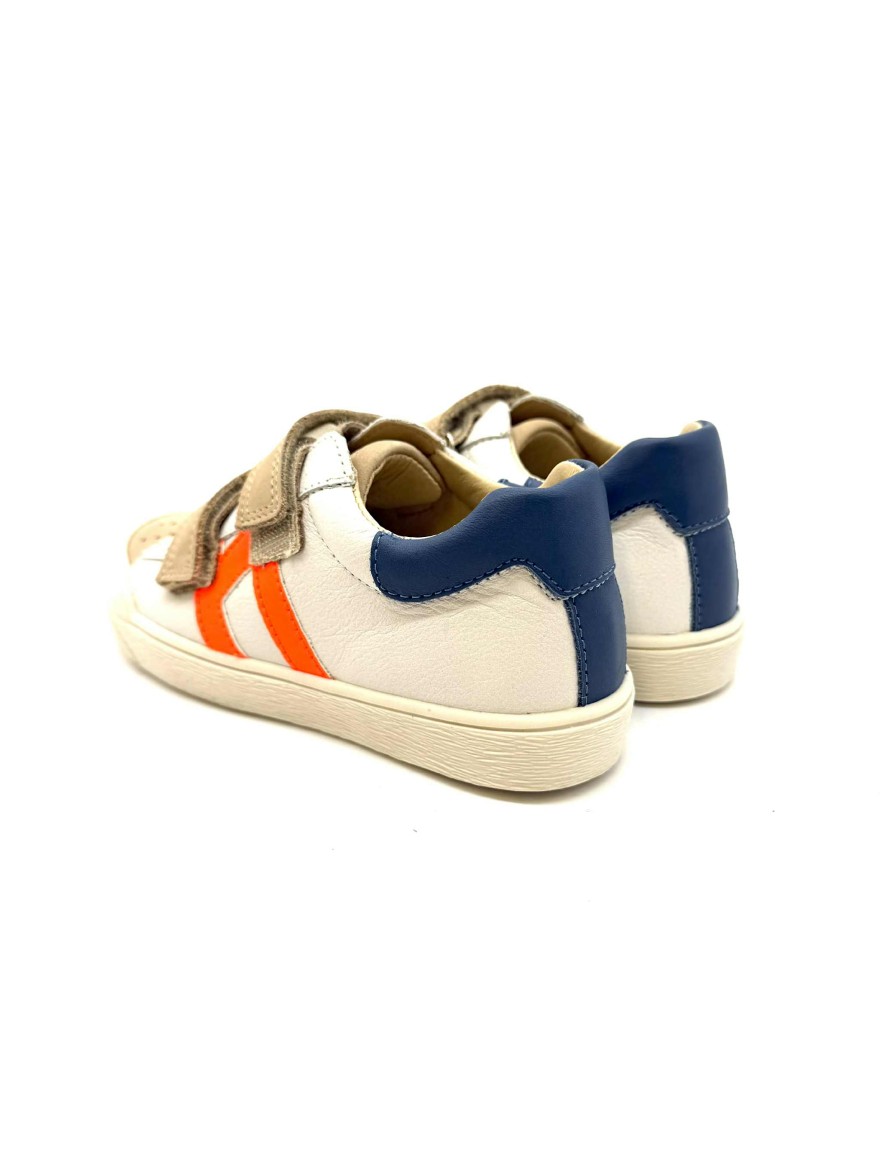 Basket Bellamy Sunday garçon : sneakers à scratch beige et colorées