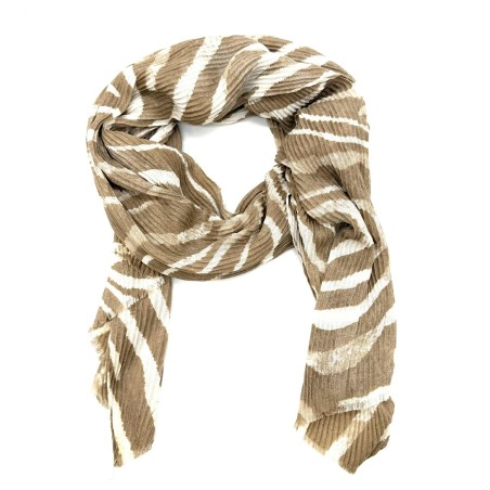Foulard Hiver Foulard femme | Marina & Paloma – Rayures plissées chic