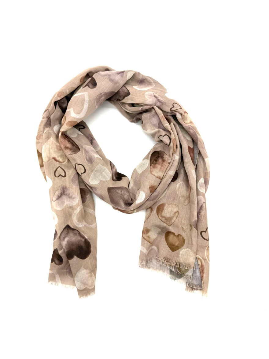 Foulard Hiver Foulard femme | Marina & Paloma – Motifs cœur tendres