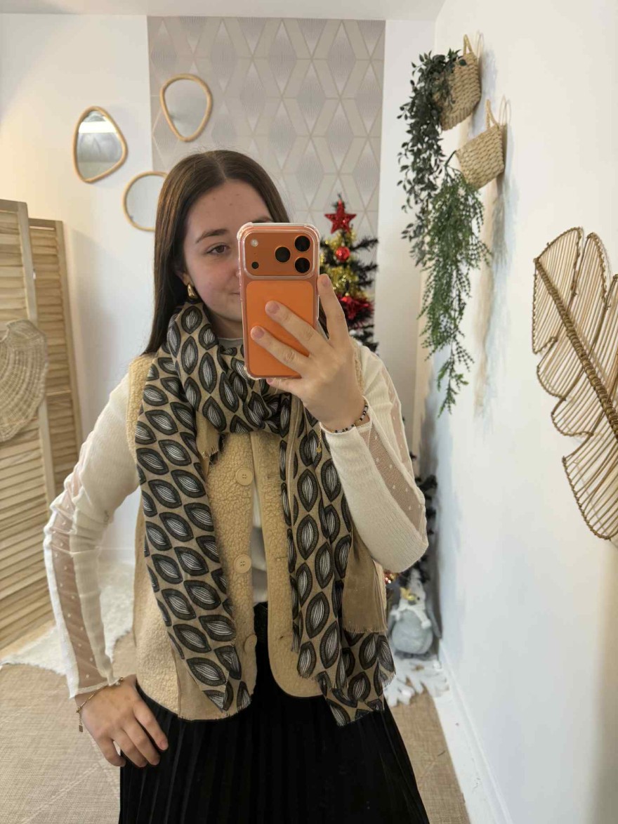 Foulard Hiver Foulard femme | Marina & Paloma – Motifs feuillage doux