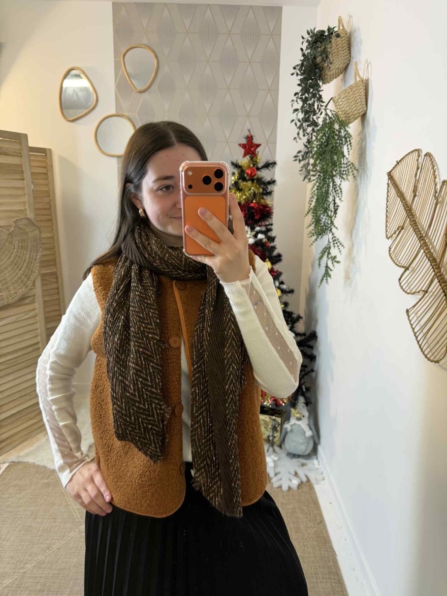 Foulard Hiver femme étoiles vintage | Accessoire rétro – Marina & Paloma