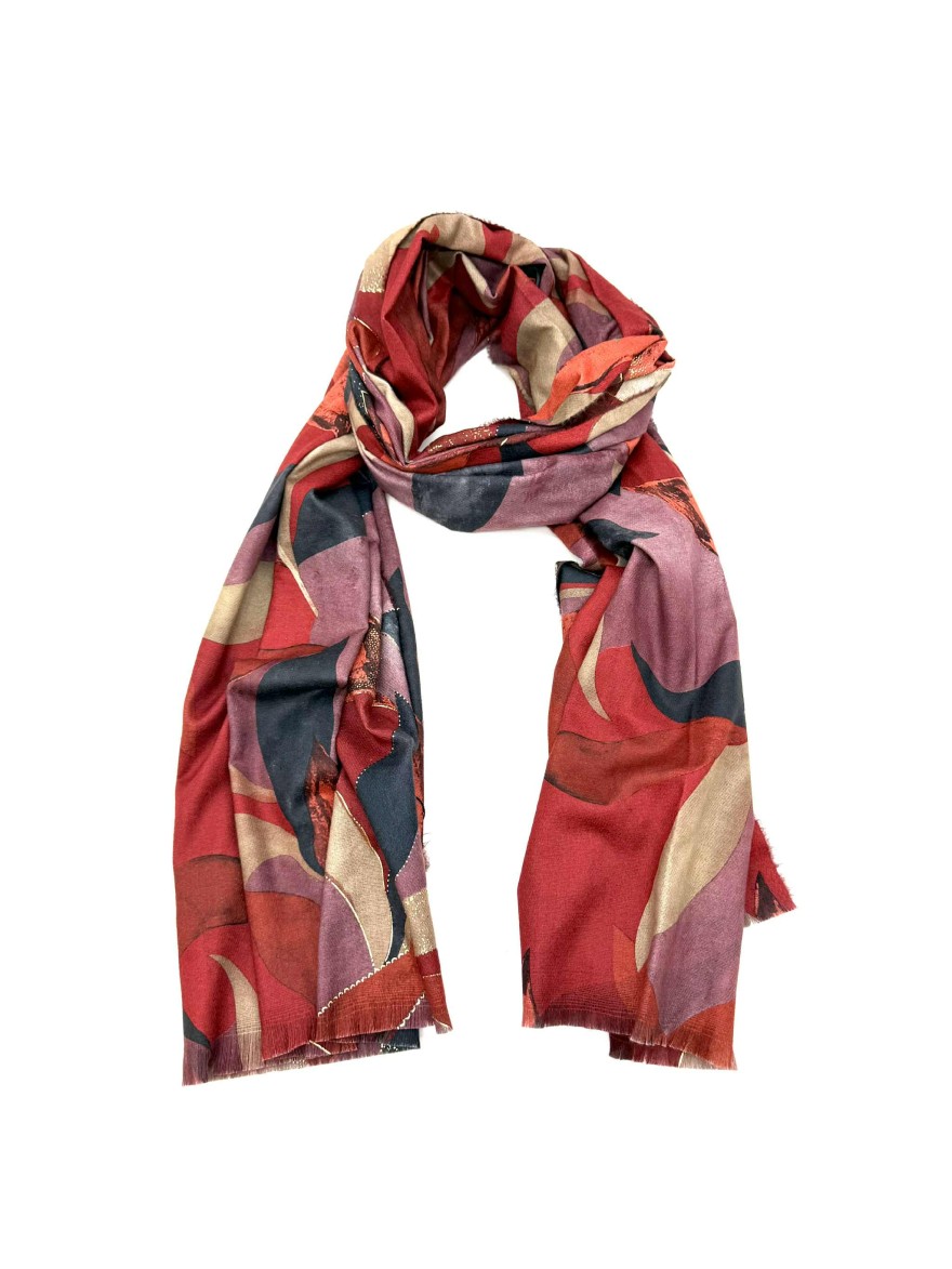 Foulard Hiver Femme – Abstraction colorée élégante | Marina & Paloma