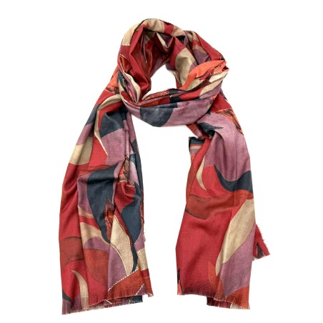 Foulard Hiver Femme – Abstraction colorée élégante | Marina & Paloma