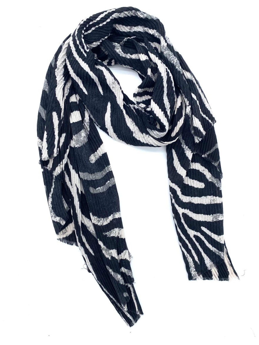 Foulard zébré noir et blanc | Marina & Paloma