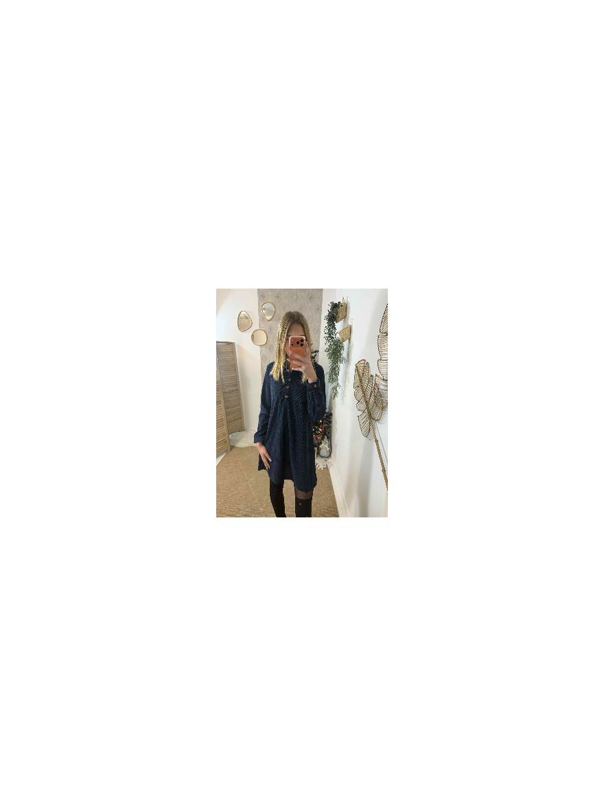 Robe courte velours côtelé | Marina & Paloma – Style rétro chic