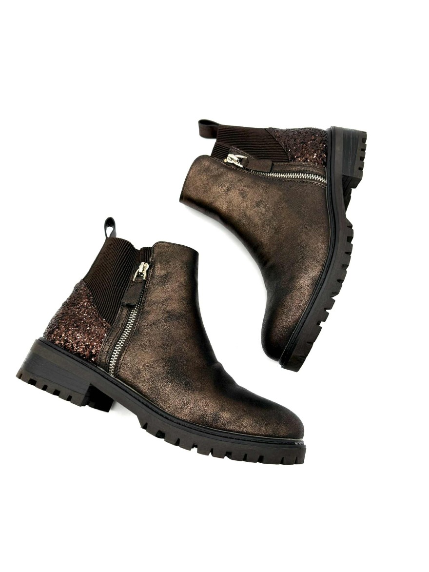 Bottine Hiver | Style cuir brun chic et robuste | Marina & Paloma