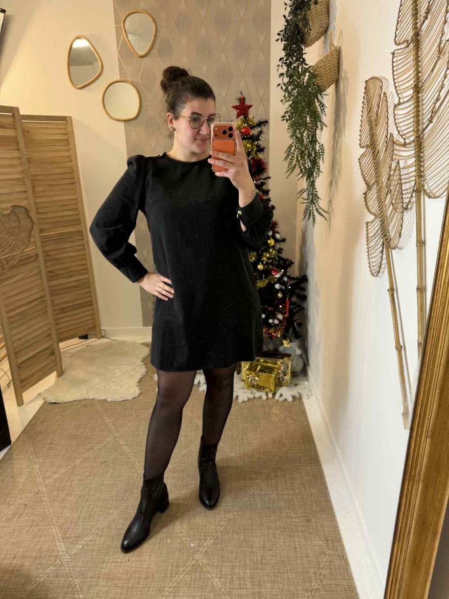 Robe en jean noir Kilky JP3362-2 | Marina & Paloma