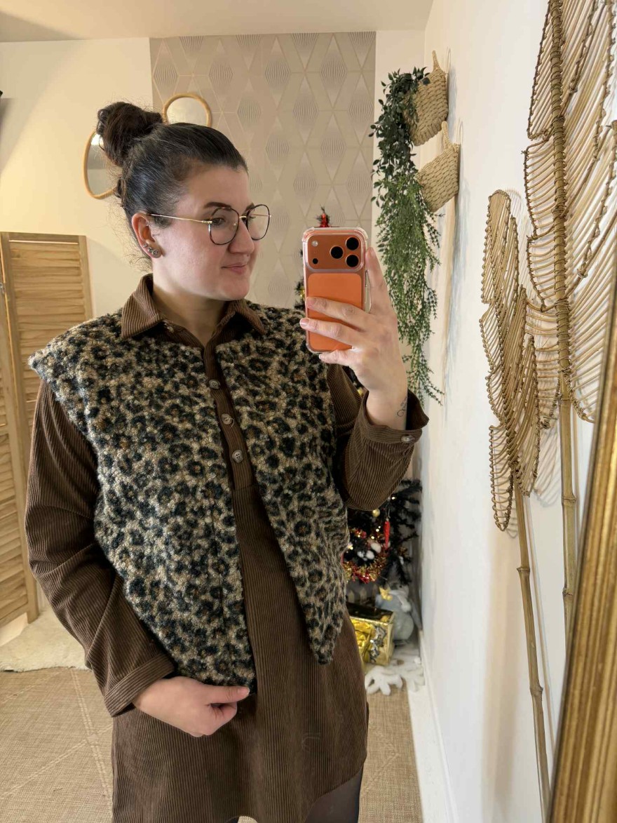 Gilet sans manche léopard Kilky | Marina & Paloma