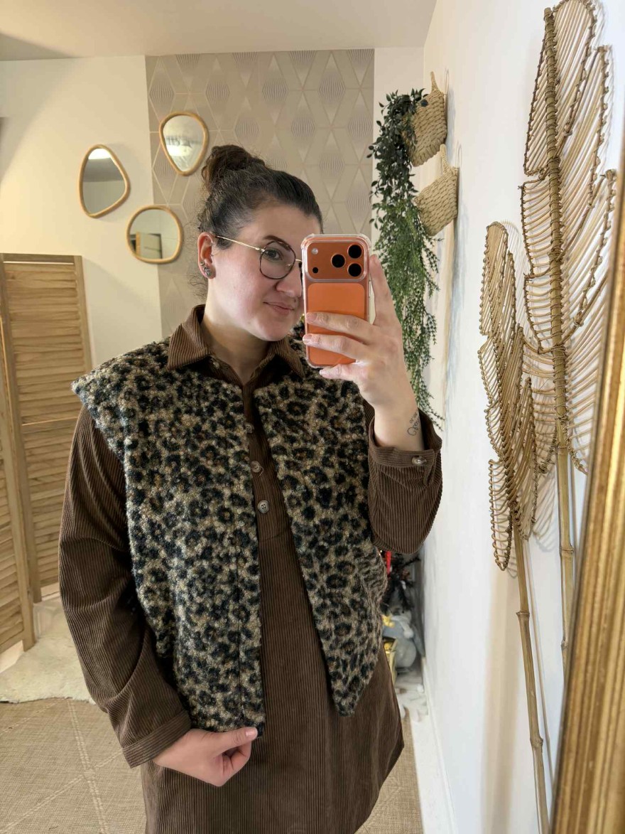 Gilet sans manche léopard Kilky | Marina & Paloma