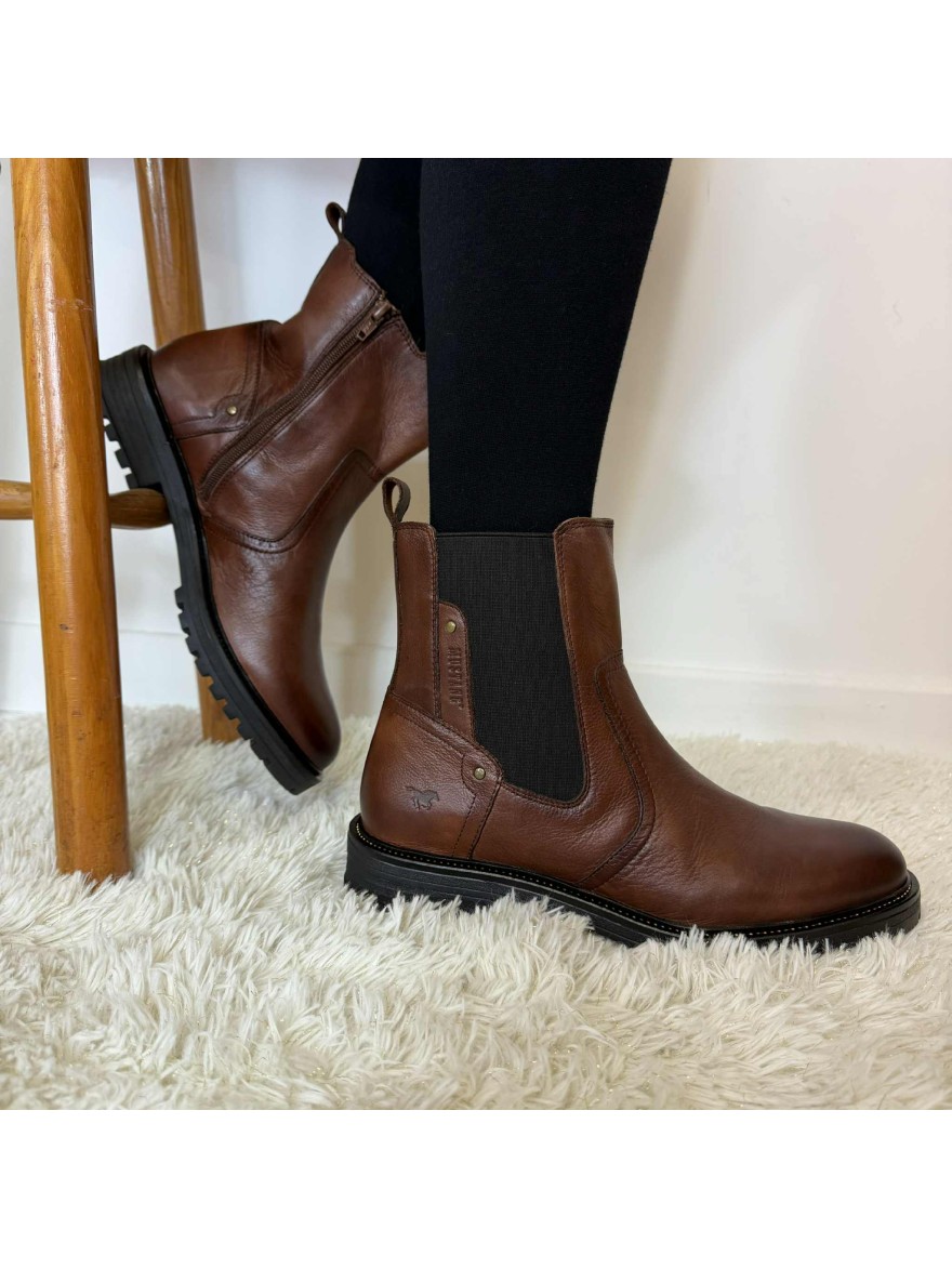 Bottine Chelsea Mustang Marron -50% | Marina & Paloma