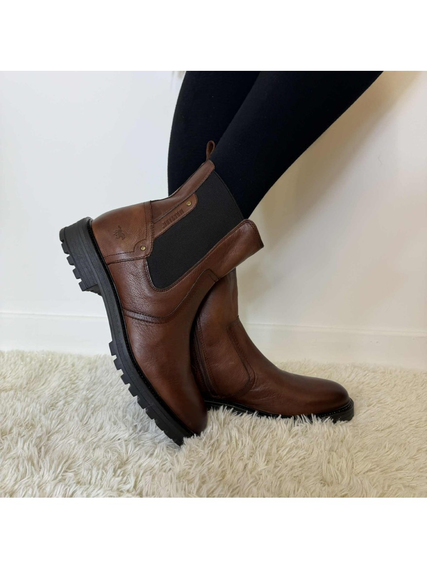 Bottine Chelsea Mustang Marron -50% | Marina & Paloma