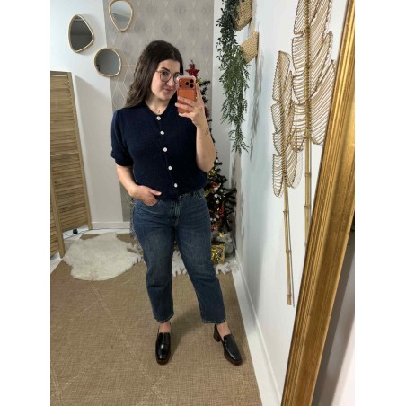Jean Oraije Coupe Mom femme bleu denim | Marina & Paloma
