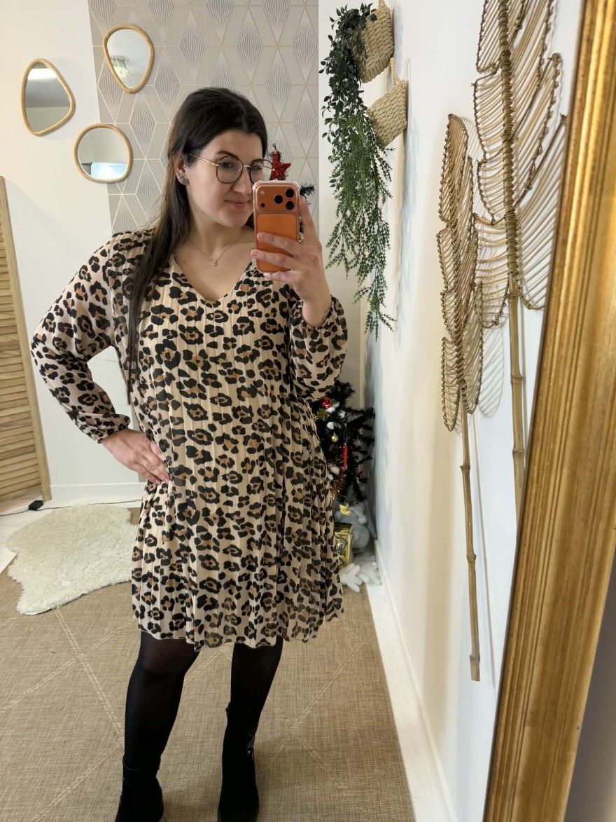 Robe Luizacco imprimée léopard chic et fluide | Marina & Paloma