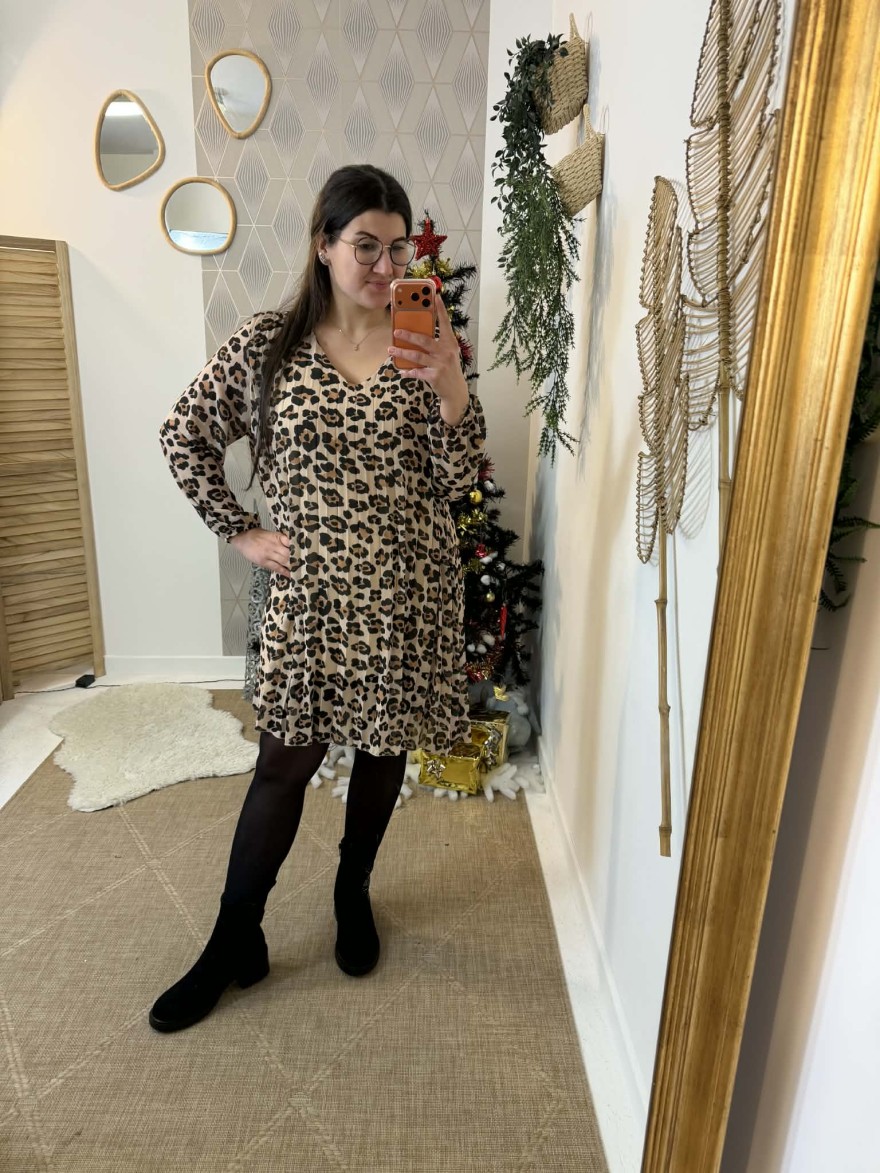 Robe Luizacco imprimée léopard chic et fluide | Marina & Paloma