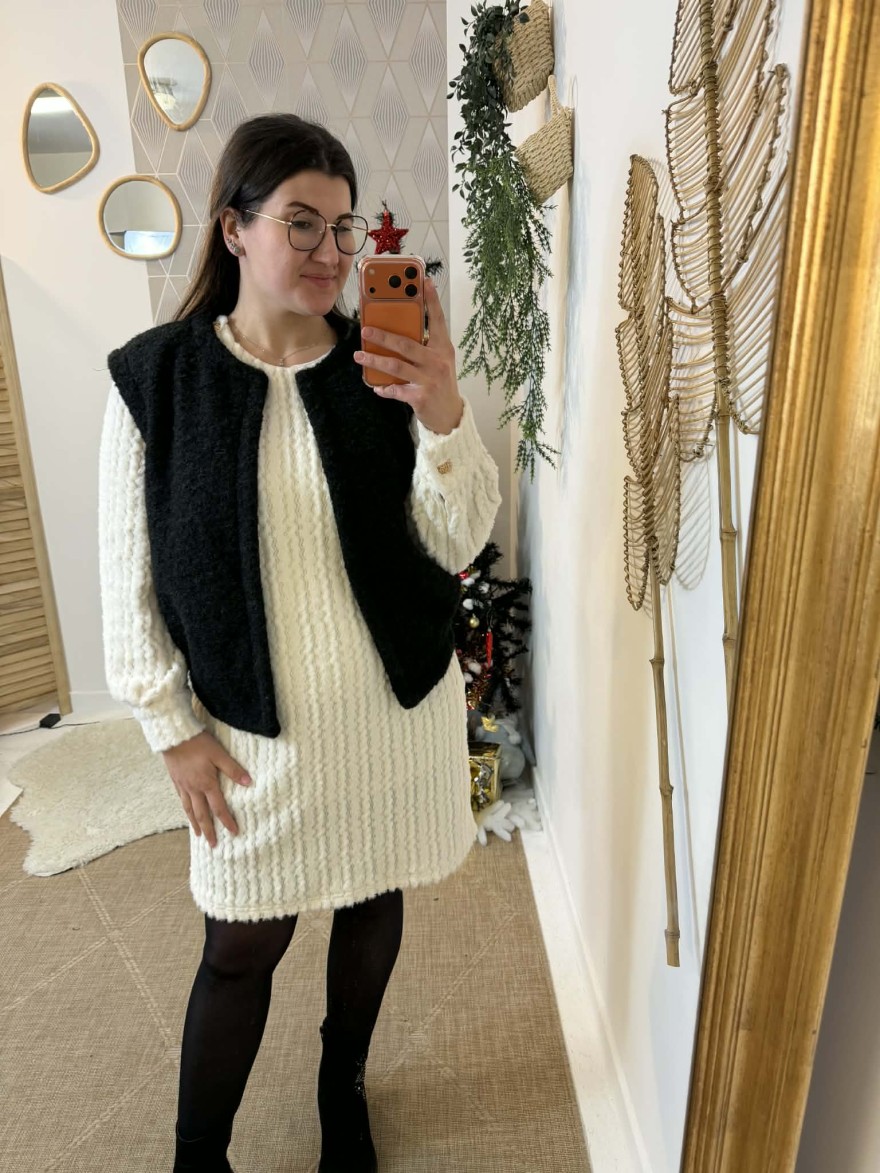 Gilet sans manches noir Kilky femme | Marina & Paloma