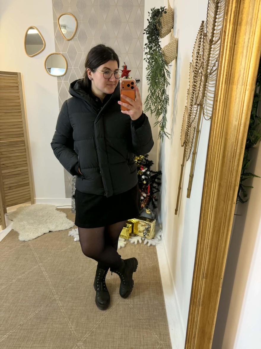 Doudoune courte noire mate femme | Marina & Paloma