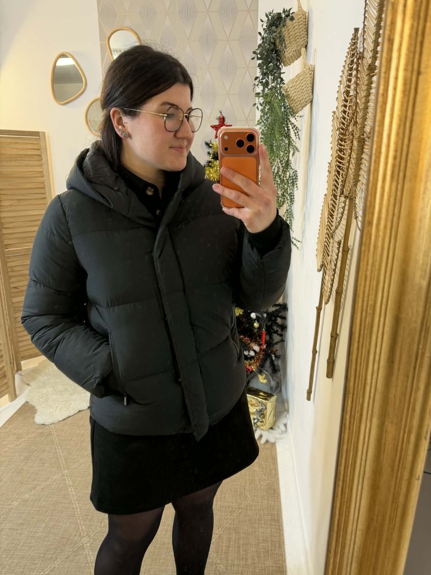 Doudoune courte noire mate femme | Marina & Paloma