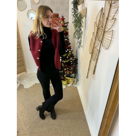 Jean flare noir taille haute Vs Miss Denim | Marina & Paloma