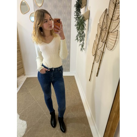 Jean Skinny Bleu Foncé Mi-Haut | Marina & Paloma