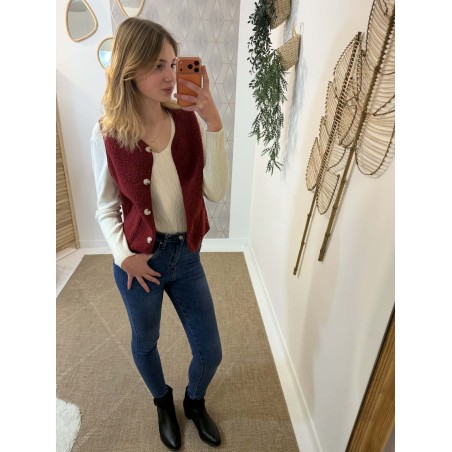 Jean Skinny Bleu Foncé Mi-Haut | Marina & Paloma